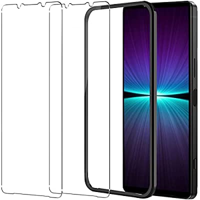 ガイド枠付き Xperia 1 IV 用 ガラスフィルム SOG06 用 SO-51C 用 強化ガラス 液晶画面 保護フィルムエクスペリア1 IV 保護ガラス 2枚セット