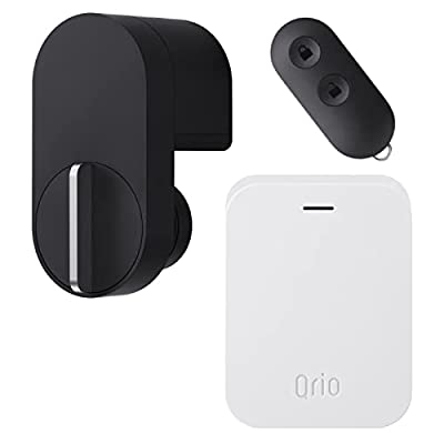 Qrio Lock(Black)・Qrio Hub・Key Sセット スマホでカギを開閉 外出先からカギを操作できる スマートロック スマートフォン 電子キー 対応 キュリオロック キュリオハブ キュリオキーエス