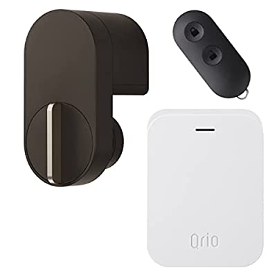 Qrio Lock(Brown)・Qrio Hub・Key Sセット スマホでカギを開閉 外出先からカギを操作できる スマートロック スマートフォン 電子キー 対応 キュリオロック キュリオハブ キュリオキーエス
