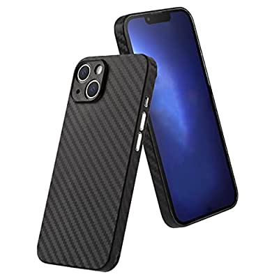 fine-R iPhone14 Air Skin 極薄 ケース 超軽量 カーボン デザイン （各種あり） カバー 裸感覚 0.3mm 8g 薄型 軽量 さらさら マット 指紋防止 PP素材 全面保護 【レンズ保護 モデル】 (iPhone14)