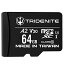 TRIDENITE 64GB microSDXC A2, UHS-I U3, V30, 4K Ultra HD, C10, SDץ