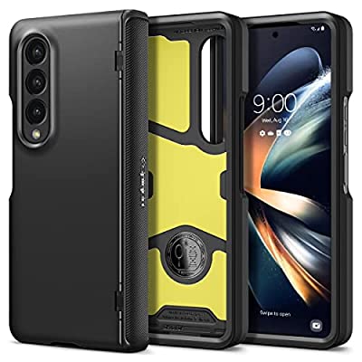 Spigen Galaxy Z Fold 4 5gケース 全面保護 フルカバー 3重構造  米軍MIL規格取得 耐衝撃 ワイヤレス充電対応 ギャラクシー Z フォルド 4 スリム・アーマー・プロ ACS05107 (ブラック)