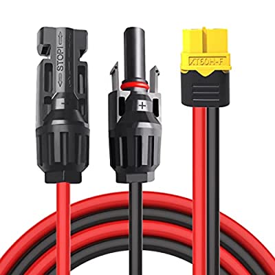 Cleqee MC4ソーラーパネルからXT60アダプターケーブル 12AWG 300V 3M 延長ワイヤー ソーラー充電ケーブル ソーラーチャージケーブル バッテリーパック ポータブル発電所 ソーラー発電機用