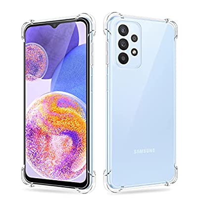 Galaxy A23 5G ケース Galaxy M23 5G ケース ?透明 ソフトカバー 軽量 黄変防止 TPU? 『四隅エアクッション すり傷防止』衝撃吸収 米軍MIL規格 薄型 滑り止め 指紋防止 耐久 一体型スマホケース サムスン ギャラク