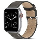 コンパチブル Apple Watch バンド 49mm 45mm 44mm 42mm 41mm 40mm 38mm 本革 ビジネススタイル コンパチブル アップルウォッチバンド コンパチブル Apple Watch Series Ultra/SE2/SE/8/7/6/5/4/3/2/1 (49/45/44/42mm 黒檀/シルバー)ブランドBRG色黒檀/シルバーモデル商品説明【対応機種】：コンパチブル Apple Watch Series Ultra/SE2/SE/8/7/6/5/4/3/2/1。42mm/44mm/45mm/49mm 　※Apple watch付属いません。【品質優れ】：高級のソフトなレザーで仕上がたアップルウィッチ バンドで、肌触りが柔らかくて快適です。ファーションなデザインと精密な手作り、その上、ステンレスて仕上げていたバックル、耐久性が強く、通気性も良くて、長持ちできるバンドです！【優雅な外見】：人体工学に基づいて、お洒落で高級感溢れたapple watch バンド、ビジネスやカジュアルや学校等、色んなシーンに適用します。【脱着簡単】：ステンレスで採用して作たバックルで、ベルトの取り外しと取り付けは簡単であり、手首の形に沿ってバンドの長さを自由に調節できます。【ご注意】：水濡れや長時間の使用による変色、退色、硬化、型くずれは避けられません。革部分手入れされる場合は革製専用クリーナーをご使用ください。