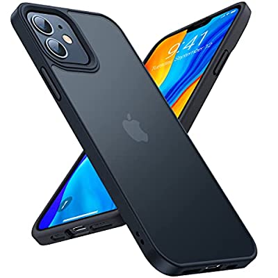 TORRAS 米軍規格 iPhone 12 用 ケース iPhone 12 Pro 用 ケース 半透明 衝撃吸収 マット感 ストラップホール付き ボタン付属 SGS認証 黄ばみなし レンズ保護 6.1インチ アイフォン12 用 12 Pro用カバー