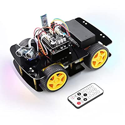 Freenove 4WD カーキット (Arduino IDE対応) ライントラッキング 障害物回避 超音波センサー IR無線リモコン サーボブランドFreenove色IRリモコン付きモデルFNK0041A商品説明この車はさまざまなモードで動作します。 (組み立てが必要です。電池は含まれていません。)詳細な組み立てチュートリアルと完全なコードを提供 - ダウンロード リンクは製品ボックスに記載されています。 (紙のチュートリアルはありません。)制御方法 - ジョイスティック付きリモコン (このキットには含まれていません。別の購入オプションがあります)、IR リモコン (このキットに含まれています)、Android フォンまたはタブレット、iPhone を使用してワイヤレスで制御します。カラフルなライト - 車で個別に制御できる 1600 万色の RGB LED が 10 個あります。電池が必要→ダウンロードファイル内の「About_Battery.pdf」を参照してご購入ください。重要事項:この車は組み立てる必要があり、バッテリーは含まれていません。(ダウンロードしたファイル内の「About_Battery.pdf」を参照して、バッテリーを購入してください。)購入オプション:このキットには 2 つの購入オプションがあります。このオプションには IR リモートのみが含まれ、他のオプションには IR リモートと RF リモートの両方が含まれます。概要:これは、ライン トラッキング モード、障害物回避モード、手動運転モードなど、さまざまなモードで動作する車です。ロボットの楽しさを体験したい場合でも、プログラミングを学びたい場合でも、これは良い選択です。ご不明な点や問題が発生した場合は、無料の技術サポートをご利用いただけます。チュートリアルとコード:詳細なチュートリアルと完全なコードが付属しています。 (ダウンロードが必要です。紙のチュートリアルは必要ありません。)ダウンロード リンクは製品ボックスに記載されています。リモコン:次のデバイスを使用して、この車を制御できます:* Android デバイス:? Android スマートフォンまたはタブレット。 (Android 4.4以降、Freenoveアプリインストール済)? (Google Play で Freenove を検索してください。)* iPhone:? (iOS 10 以降を実行し、Freenove アプリをインストールします。)? (App Store で Freenove を検索してください。)* 赤外線リモコン:?キーパッド付き赤外線リモコン。 (このキットに含まれています。)* RF リモート:?ジョイスティック付きワイヤレスリモコン。 (このキットには含まれていません。このキットを含む別の購入オプションがあります。)必要だが含まれていないもの:* 車の場合:? 2 x バッテリー (ダウンロードしたファイルの「About_Battery.pdf」を参照して購入してください。)? 1 x バッテリー用充電器