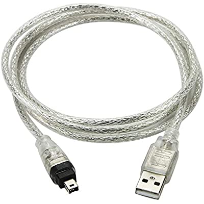 BLUEXIN USB 2.0オスからIEEE 1394 Mini 4ピン オス iLink Firewire DV アダプター コード ケーブル Sony DV 対応