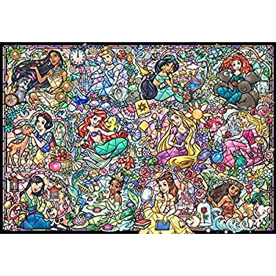 1000ピース ジグソーパズル ディズニープリンセス コレクション ステンドグラス 【ステンドアート】(51.2x73.7cm)