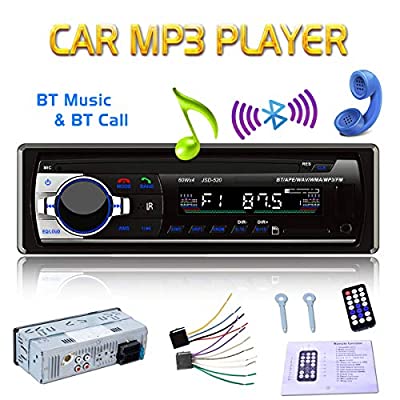 Eaglerich ԃWI Bluetooth ԉ J[I[fBI XeI v[[ Rt 1 Din 12V  76-90MHz {FMWIΉ  {Ő 