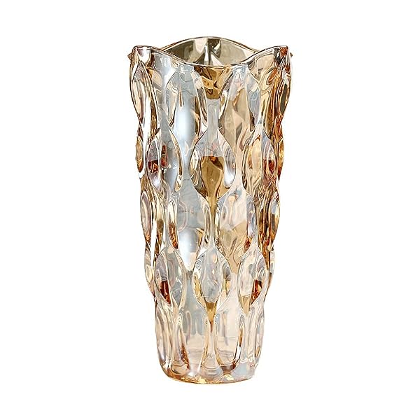 ガラス フラワーベース 透明 花瓶 ガラス おしゃれ 大 花瓶 北欧 30cm グラデーション 現代 シンプル ..