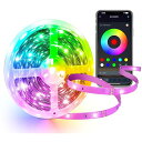 LEDテープライト 20M RGB音楽LEDテープ 5V USB式 アプリ制御 led strip light フルカラー led light 室内用テープライト 間接照明 ハロウィーン・クリスマス・パーティー雰囲気装飾イルミネーション セット(20
