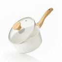 片手鍋18cm IH/ガス対応 一人鍋 ラーメン鍋 ソースパン ミルクパン 焦げ付かない 小さ鍋 マーブルコート 有害物質不使用 洗いやすい 高熱効率 一年 ホワイト