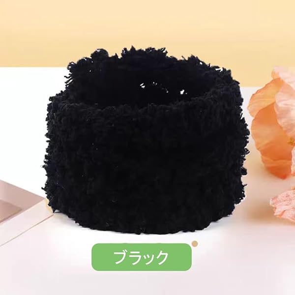 モールドール 手芸モール モフモフモール 幅15 mm 長さ1m 単色 黒 4本入り ふわふわモール 人形 動物 ぬいぐるみ 目玉パーツや差し鼻付き DIYキット 工作モール クラフトモール 骨格モール 曲げ可能 飾り物 造形材料 学校 ハンドメイド ar-store-10038355 ARストア 楽天市場店 サンプル画像2
