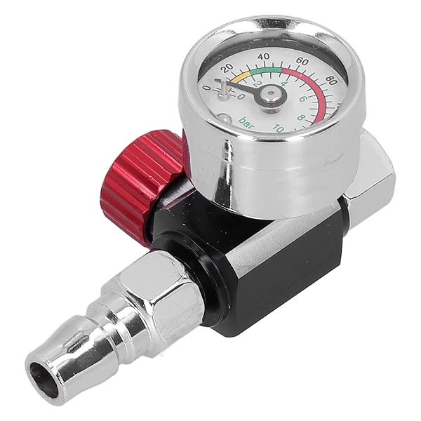 0-140psi/0-10bar 塗料スプレーガン エアーレギュレーター G14inスレッド スプレー塗料エアー圧力レギ..