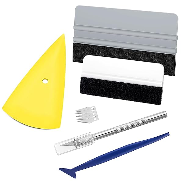 カーフィルムスキージーヘラ施工キット カーラッピングシートフィルム スキージー貼りツール エア抜き5..