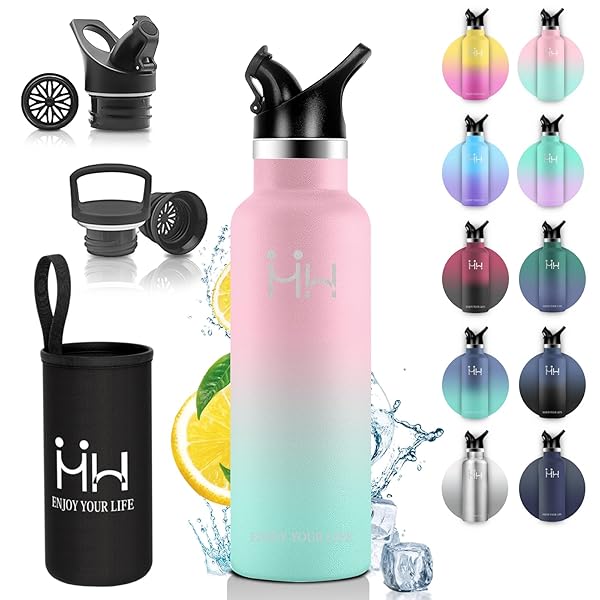 水筒 750ml ステンレスボトル スポーツドリンク対応 保冷保温 炭酸対応 直飲み 片手で開ける 大容量 ド..