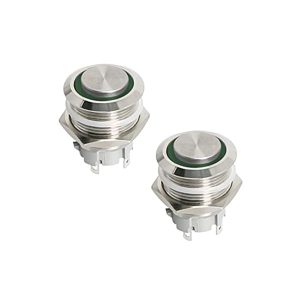 Rakuten - 【送料無料】瞬間的な押しボタンスイッチ 12V 24V 防水ステンレス鋼金属 3/4