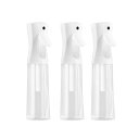 スプレーボトル 霧吹き ミストスプレーボトル アルコール対応 300ml 連続スプレー 漏れ防止 PET材質 園芸用/清掃用/美髪用 3本セット(透明)