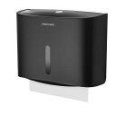 【送料無料】壁掛けペーパータオルディスペンサー 商業用トイレットペーパーホルダー C/Z/Mフォールド バスルーム・キッチン用 10.9"L x 3.9"W x 8.4"H(ブラック)