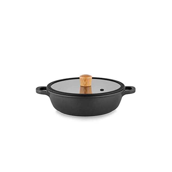 【送料無料】両手鍋 卓上鍋 すき焼き鍋 24cm IH対応 ガス対応 一品万能 煮る 焼く 炒める 揚げる 焦げ付きにくい お手入れ簡単 ガラス蓋付 しゃぶしゃぶ カレー おでん