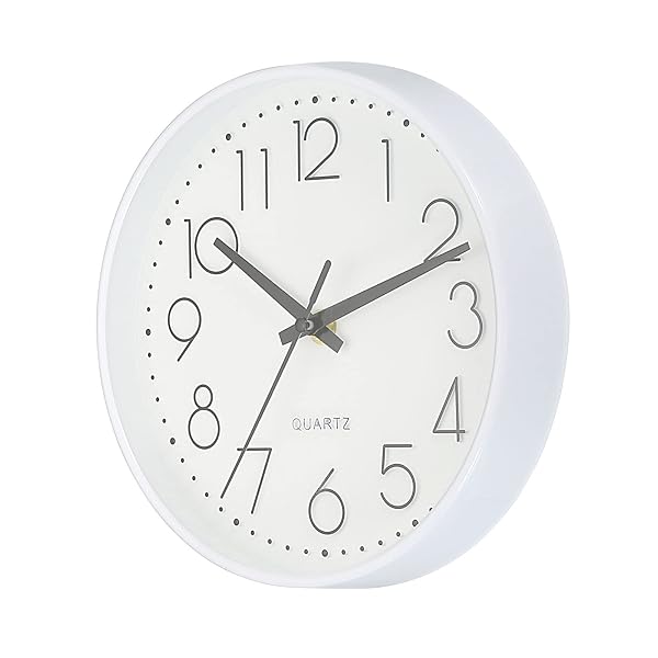 【送料無料】20 cm ラウンド壁掛け時計 電池式サイレント 非カチカチ 掛け時計 オフィス 寝室  ...