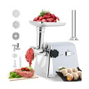 【送料無料】ミンサー ミンチ機 3/5/7mmプレート付き 肉ひき/野菜/みじん切り ステンレス製腸詰めノズル付き 家庭用 日本語取扱付き 電動式