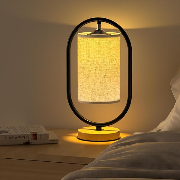 【送料無料】【3色ランプ＆無段階調光】木製 テーブルランプ コードレス 間接照明 おしゃれ 和風 スタンドライト ベッドサイドランプ タッチ制御ケーブル メモリ機能 目に優しい 授乳ライト ナイトライト かんせつ照明 おしゃれ （ブラック）