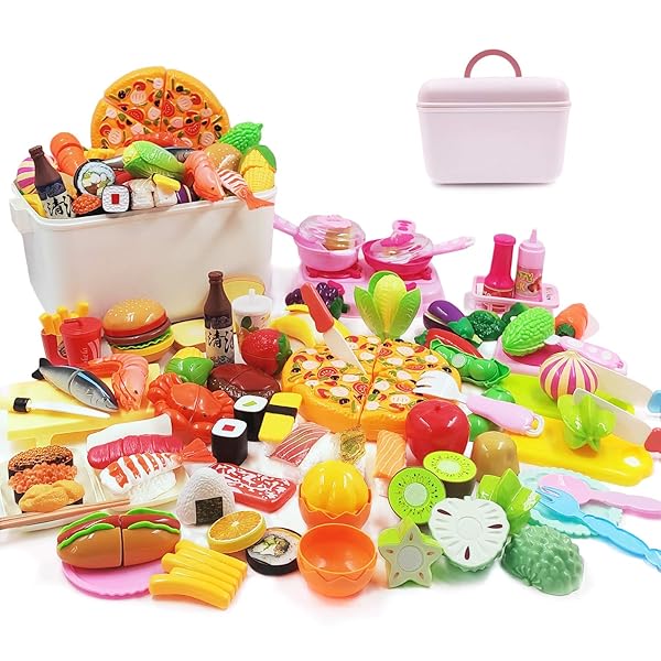 【送料無料】76点 おままごと キッチン セット子供 知育玩具 DIY 寿司 海鮮 野菜 果物 ハン ...