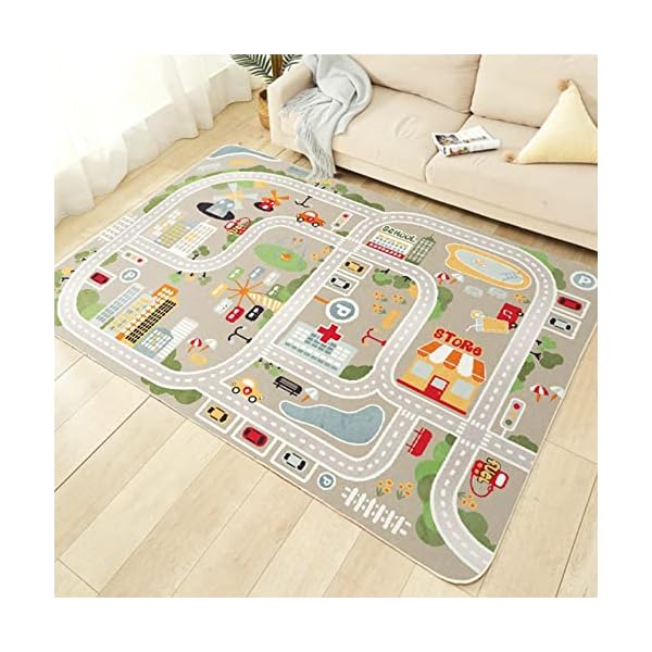 【送料無料】子供ゲームパッド 遊びマット 道路交通 数字柄 プレイマット カーペット 防音 防汚 洗える 抗皺不熱 防水 床暖房対応 ベビーや子供の部屋 早期教...