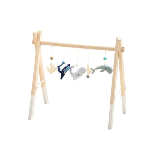 【送料無料】ベビージムセット木製 プレイジム 新生児 0ヶ月〜 早期教育 あんよバタバタ うつ伏せ  ...