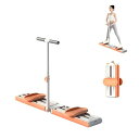 【送料無料】レッグスライダー スキーマシン 内転筋骨盤底筋トレーナー 内転筋トレーニング 筋トレーニング器具 高さ調整可能なアームレスト付き 折り畳み式 耐荷重120kg 人間工学 静音設計 有酸素運動 ストレッチ体操に適切 オレンジ 126*30*