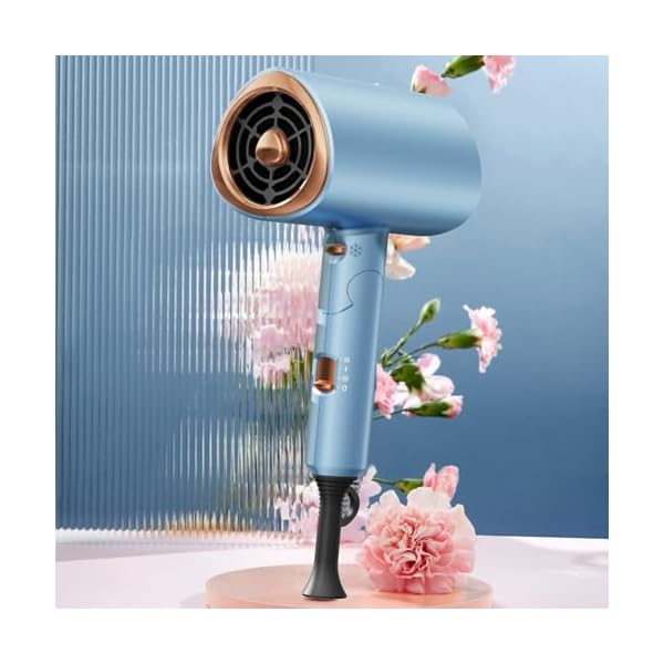 【送料無料】ドライヤー 大風量【2025年春夏限定 美容師監修】速乾 ヘアドライヤー 2000万 マイナスイオン 静電気抑制 57℃恒温 3段階調整 過熱防止 コンパクト 折り畳み 収納ホルダー付属 速乾ノズル ヘアサロン 旅行 ブルー