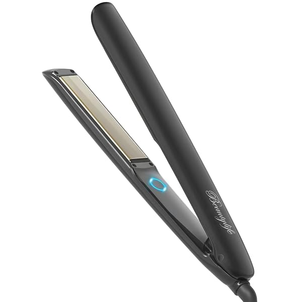 【送料無料】ヘアアイロン 2WAY カール／ストレートアイロン やけど防止 24mmプレート プロ仕様 160℃~210℃ 3段階温度調節 50秒立ち上がり 持ち運び便利 男女兼用 家庭/旅行/出張/通勤用/贈り物 (ブラック)