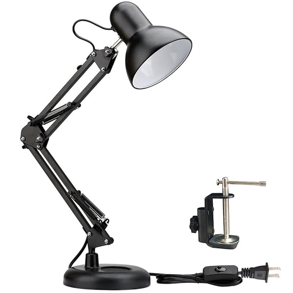 【送料無料】デスクライト LEDライト E26/E27 アームライト クランプ アームランプ スタンド付き 角度調整 読書ライト 丈夫 便利 耐久性が強い 読書/寝室/仕事/等に最適 ブラック
