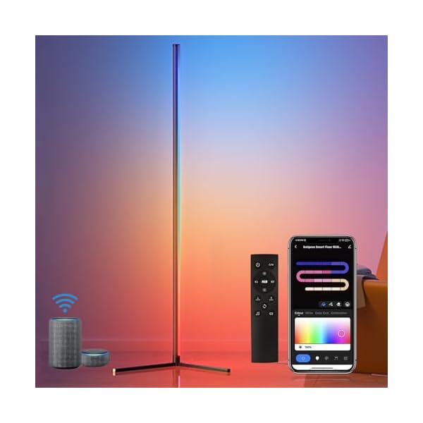 【送料無料】RGB フロアランプ 間接照明 Alexa対応 高さ155cm フロアライト 1600万 ...