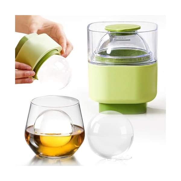 【送料無料】アイスボール 丸氷 製氷皿 丸い氷製氷器 アイスボールメーカー アイスボール 透明氷 6cm口径丸い氷 アイスボールメーカー ウイスキー 氷 カクテル (グリーン)