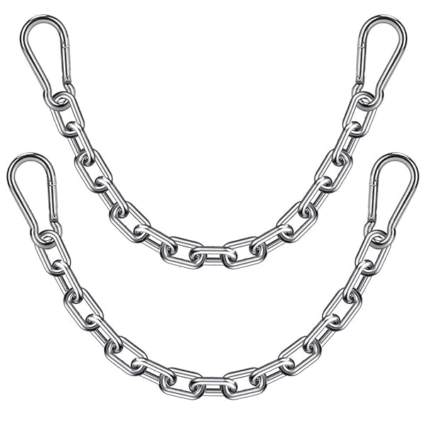 【送料無料】2個 ハンギングチェア鎖 と 4 スプリング フック,304 ステンレス スチール ブランコハンモックチェア 鎖, サンドバッグ チェーン 屋内屋外...