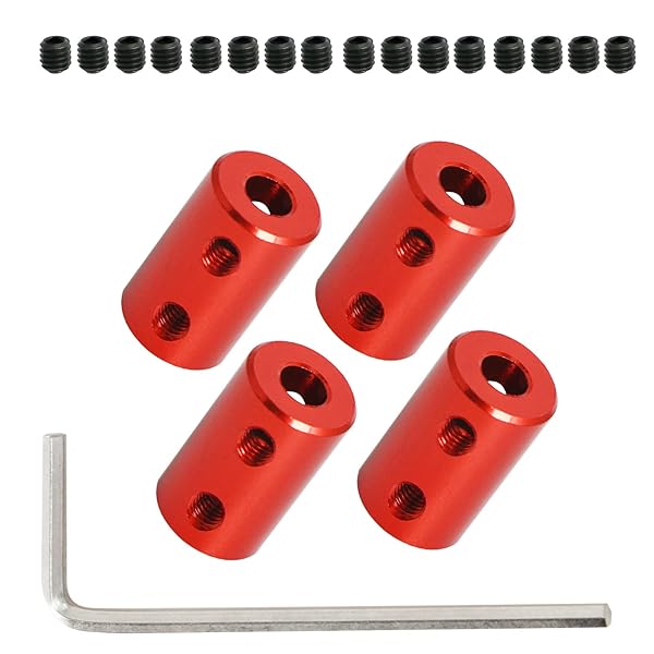 【送料無料】カップリング、4リジットセットスクリューカップリング、アレンキー付き 5-6mm ソケットカ..