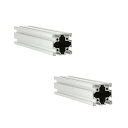 【送料無料】シルバー 4040 アルミニウム押し出しプロファイルヨーロッパ標準リニアレール 4040 アルミプロファイルフレームマシンDIY3Dプリンターワークベンチ CNC (200mm) 2PCS