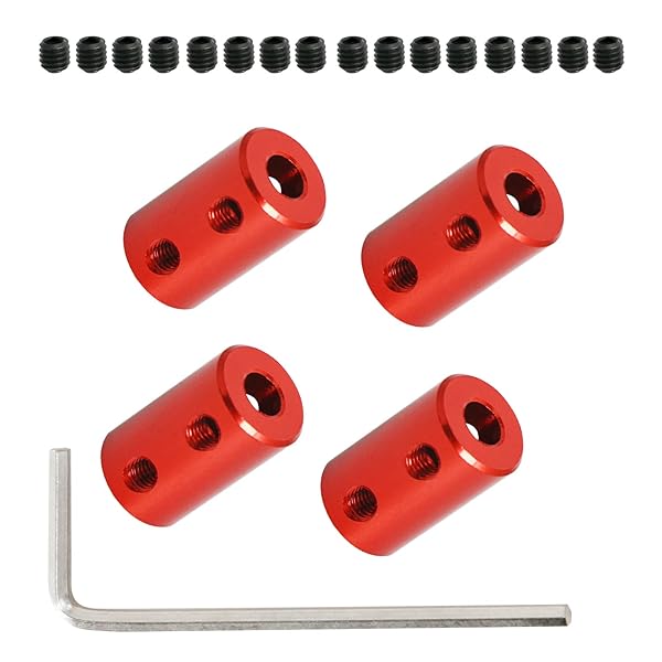 【送料無料】カップリング、4リジットセットスクリューカップリング、アレンキー付き 5-5mm ソケットカ..