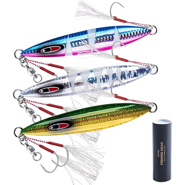 【送料無料】(ゴチュール) メタルジグセット 夜光 スロージギング オフショア ショート タチウオ 真鯛 ヒラマサ ブリ マグロ カンパチ ルアー 40g/50g/60g/250g 3色セット
