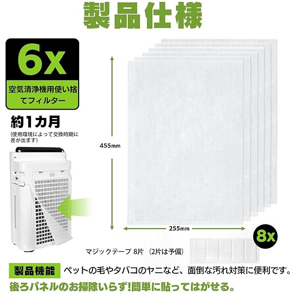 【送料無料】シャープ加湿空気清浄機用フィルター FZ-PF80K1 使い捨てフィルター（6枚入） 互