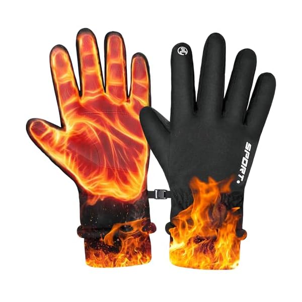 【送料無料】防寒グローブ 防寒 防水 防風 厚手 裏起毛 全指スマホ対応 アウトドアグローブ 滑り止め 耐摩耗 長い袖口 伸縮ゴム 手袋 防寒対策 通勤通学 快適 バイク スキー 登山 冬 男女兼用 (M)