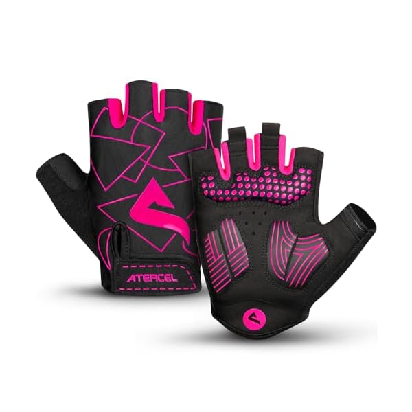 【送料無料】サイクルグローブ 自転車 手袋 指切り【6MM SBRパッド 衝撃吸収 耐磨耗性 滑り止め 通気性】夏 3D 立体 ロードバイク グローブ サイクリンググローブ 男女兼用（ロースレッド S）