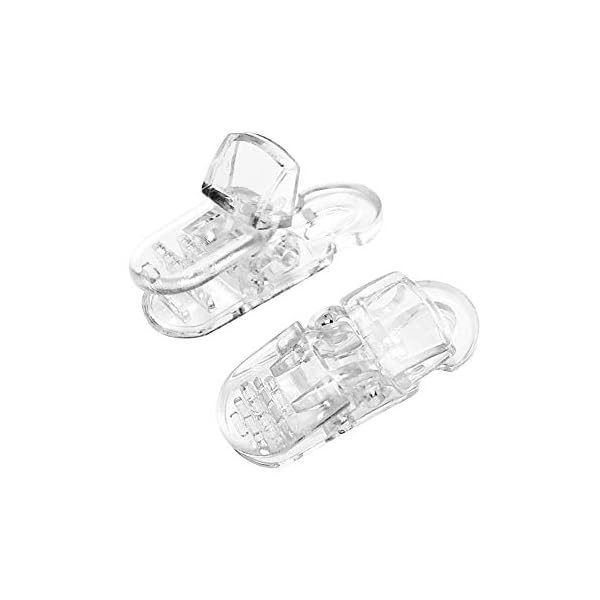 【送料無料】ワンタッチクリップ 丸ひも用5MM フィッシュクリップ クリア(6個セット）