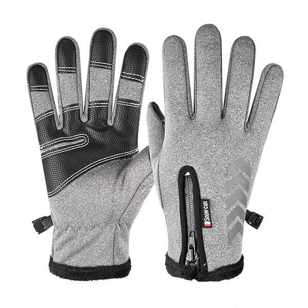 【送料無料】防寒手袋 アウトドアグローブ 自転車手袋 冬用 サイクリンググローブ 保温 防風 滑り止め 裏起毛 スマホ対応 メンズ レディース スポーツ手袋 ランニング バイク 登山 スキー 作業 グレー L