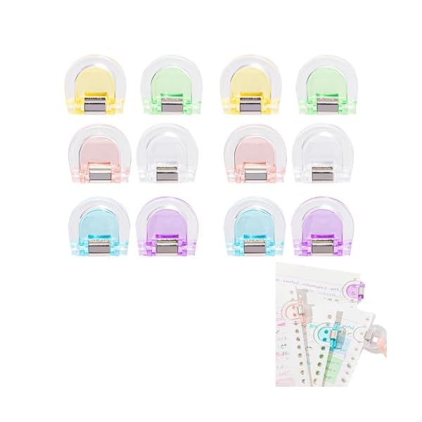 【送料無料】ブッククリップ【12個セット】コナークリップ 書類整理 クリップ 文房具 クリップ メモ帳 文書 資料 本用 整理 保護 収納 学生用品 事務用品