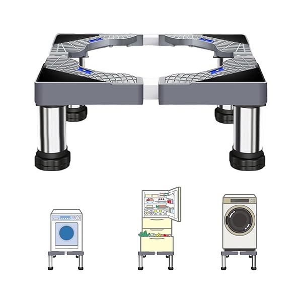 【送料無料】洗濯機 台 洗濯機かさ上げ台 13~16cm高さ調整 40~60cm幅調節可能 耐荷重150kg 4足 乾燥機置き台 冷蔵庫 置き台 冷蔵庫 かさ上げ台 振動防止 騒音防止 嵩上げ 防水パン