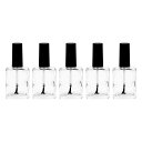 【送料無料】5本 空 ネイル ポリッシュ ボトル ブラシ付き 15Ml ネイル ポリッシュ 容器 グラス ネイル オイル ボトル ネイル サロン用 ホーム